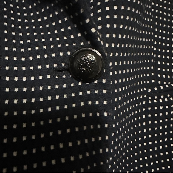 Ann Taylor Geo Check Pattern Ruffle Cuffed One Button Size 6 - Picture 6 of 9